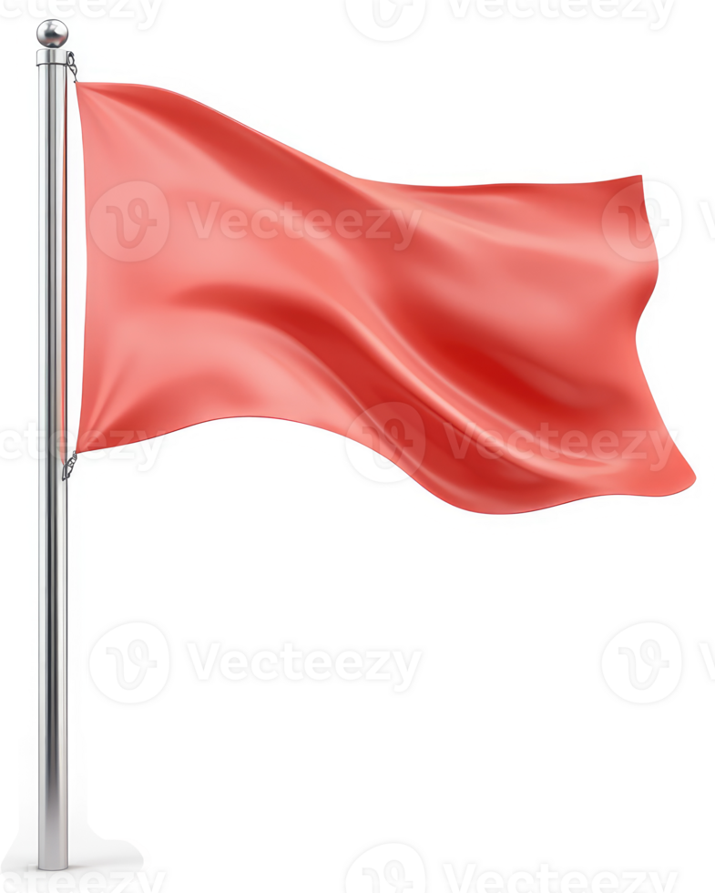 A crimson flag billows in the breeze. png