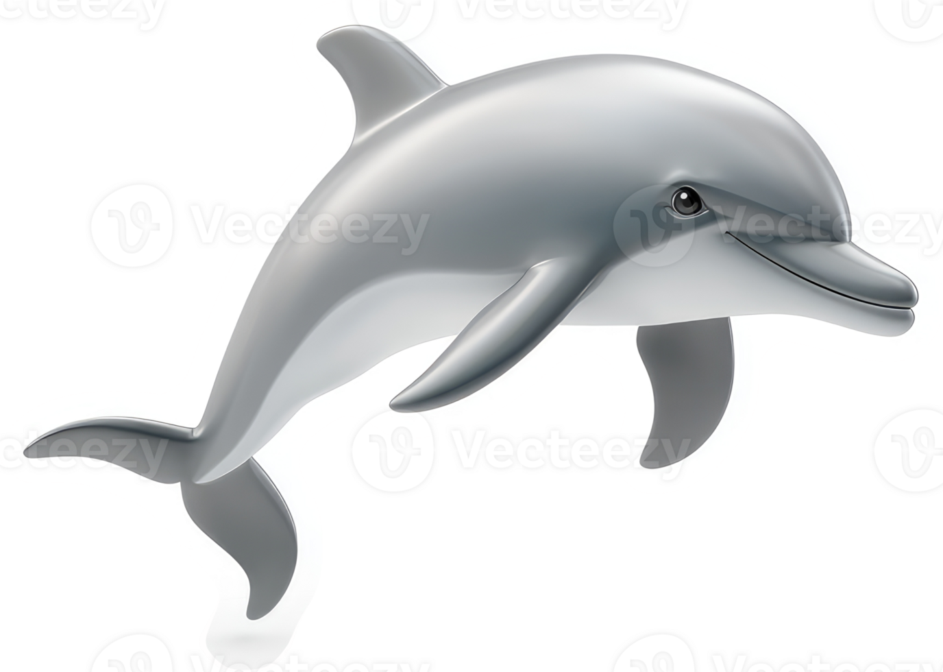 Graceful, leaping dolphin in profile view. png