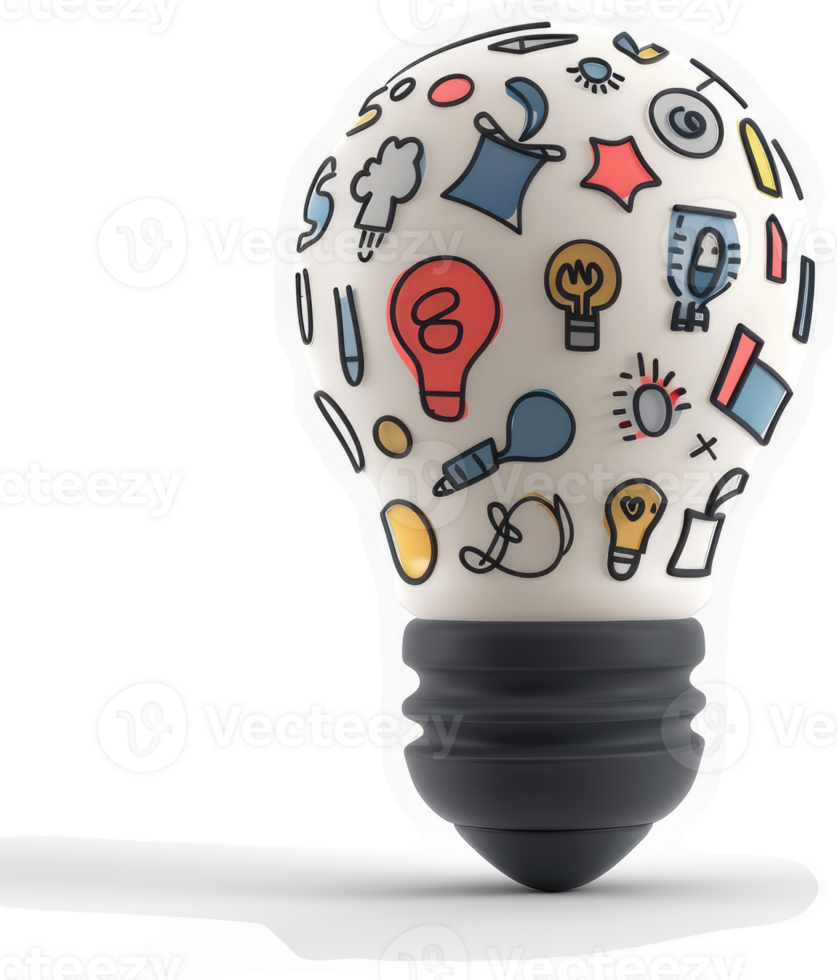 Creative culinary ideas illuminate a lightbulb. png