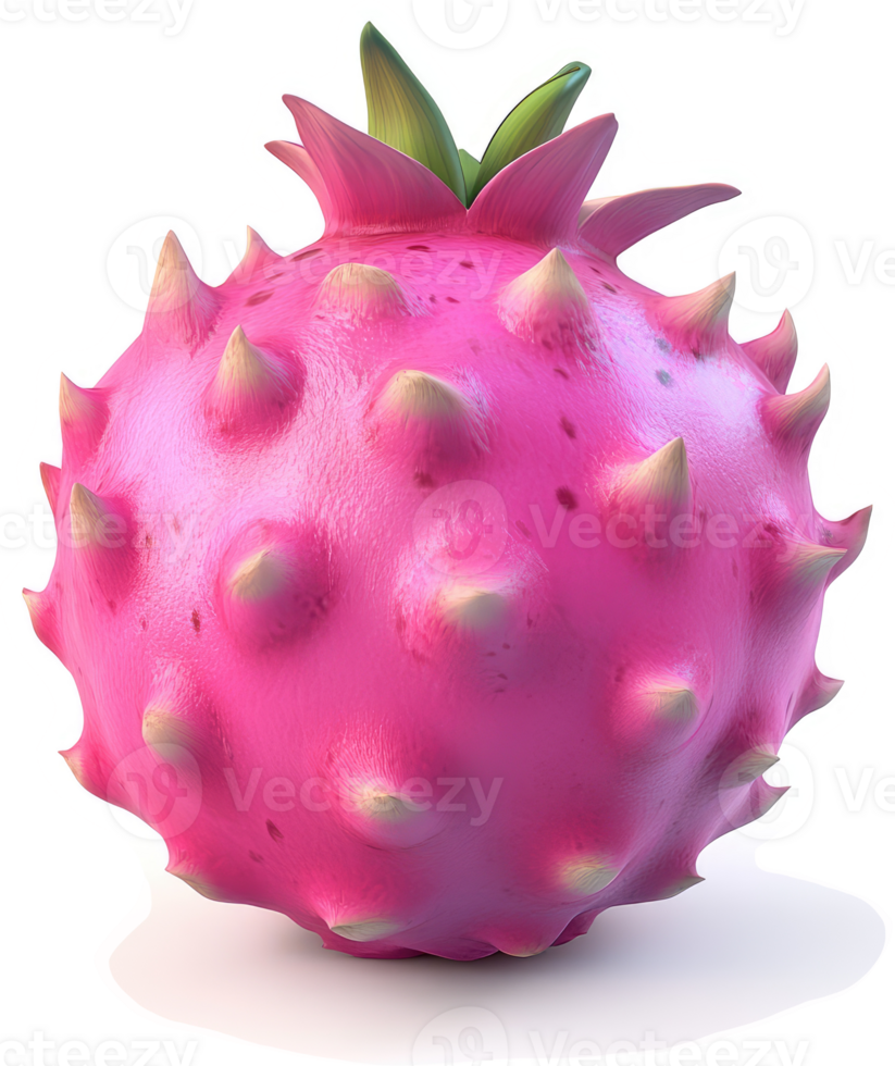Vibrant pink dragon fruit, a digitally rendered image. png