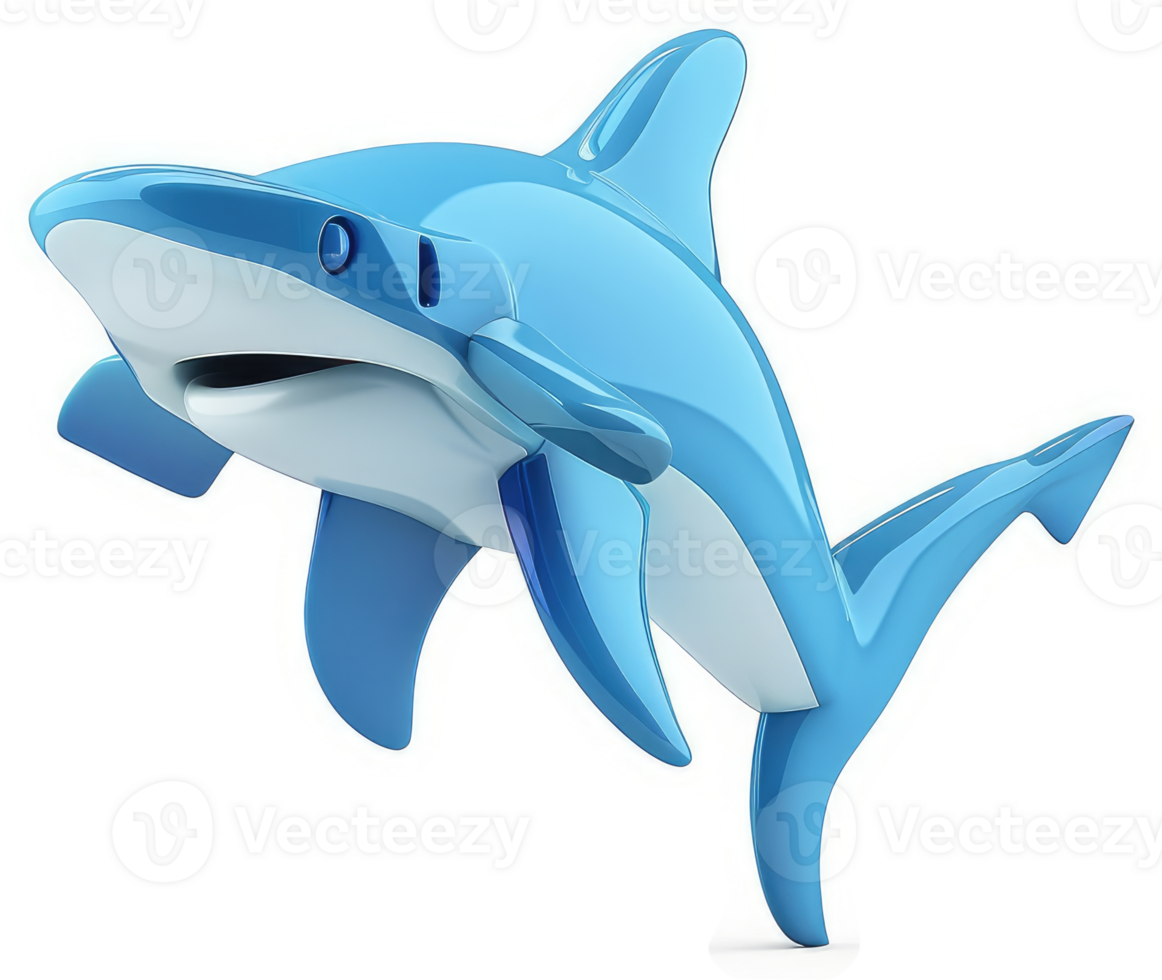 A stylized illustration of a hammerhead shark in a dynamic pose. png