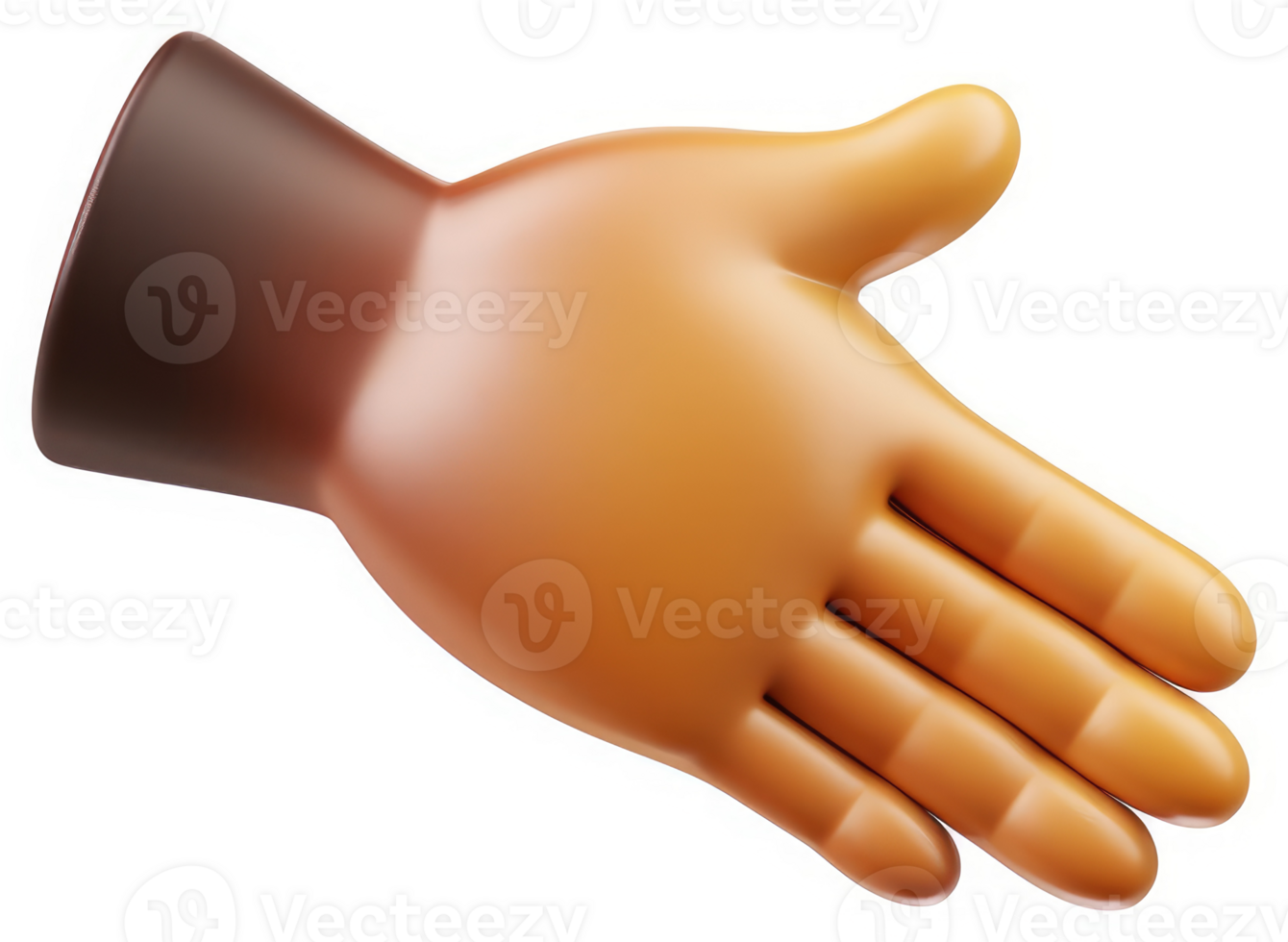 3d hand extending in a gesture of greeting. png