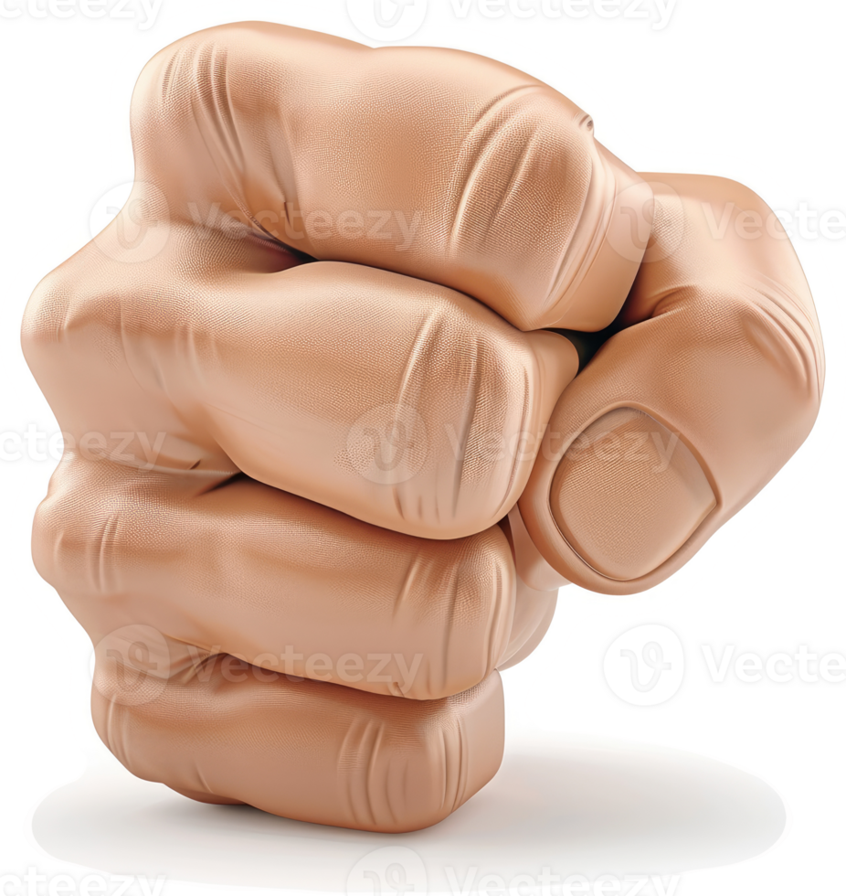 A clenched fist, a symbol of strength and resolve. png