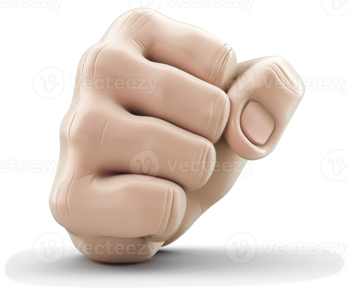 A clenched fist, ready to strike. png