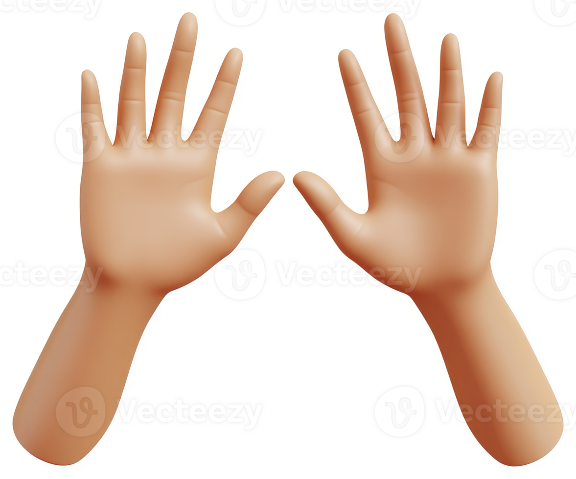 Pair of outstretched human hands. png