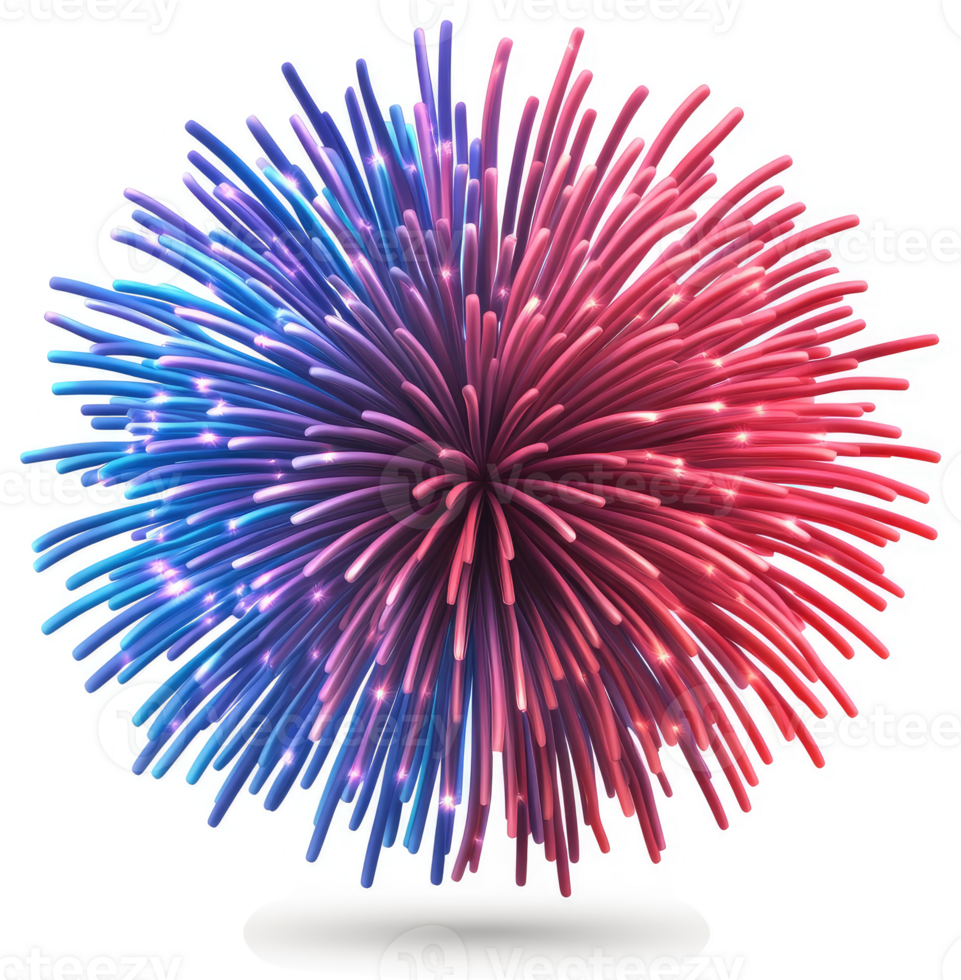 Vibrant firework burst graphic design. png