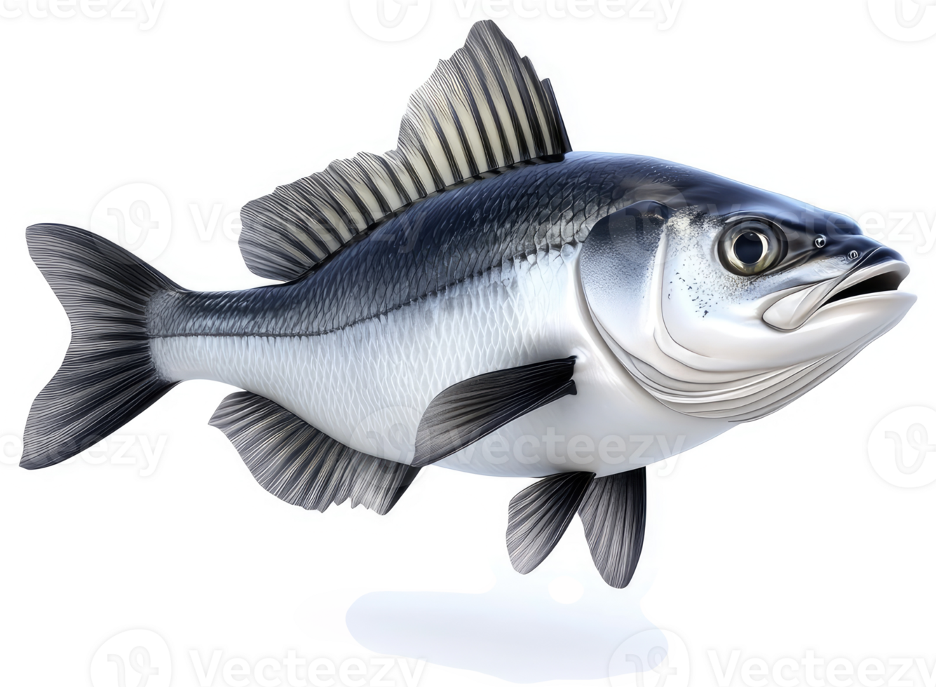Freshwater fish, a side profile illustration. png
