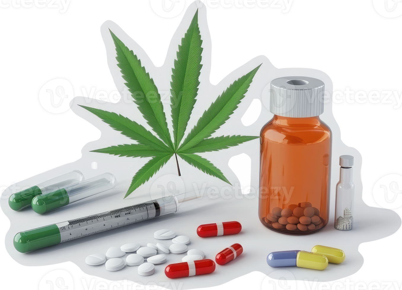 Medical cannabis and pharmaceutical treatments. png