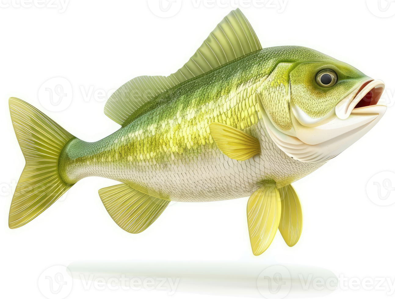Detailed illustration of a leaping perch. png