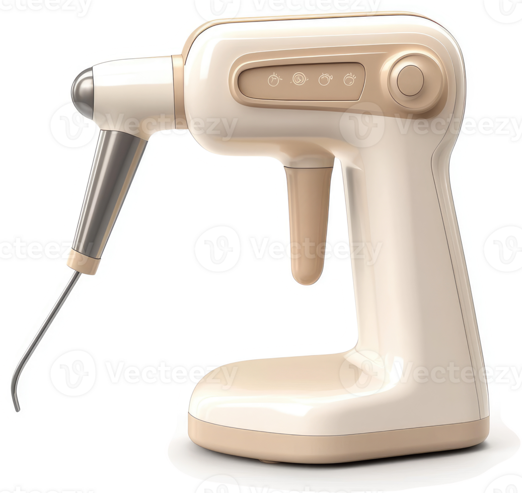 Modern, portable hand-held frother for beverages. png
