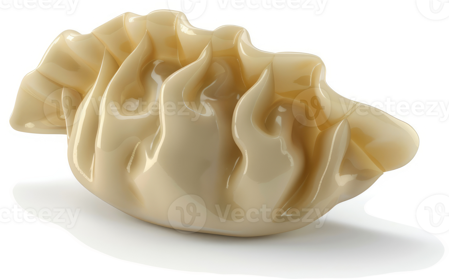 A single, steamed dumpling, delicately sculpted. png