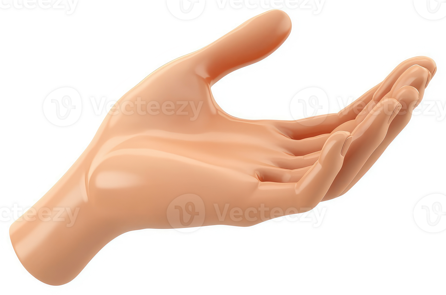 Open human hand extended in a giving gesture. png