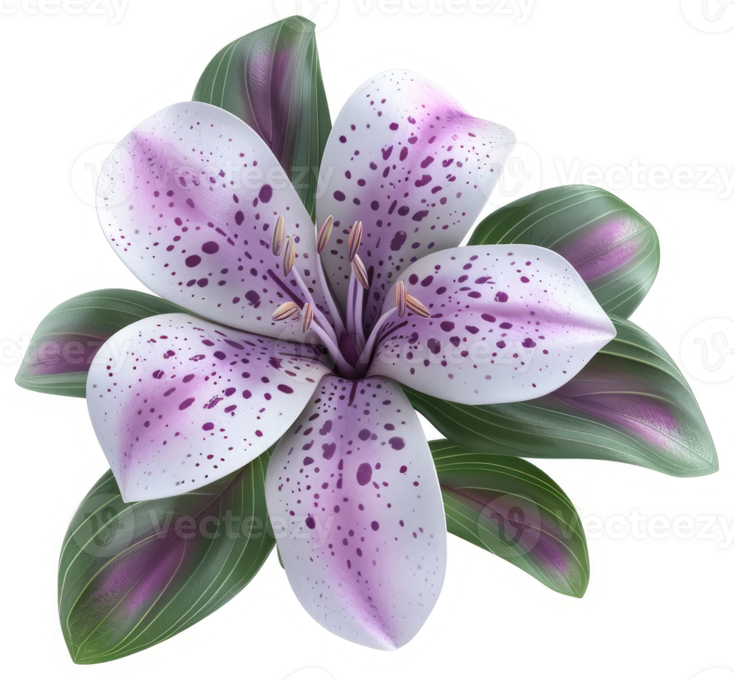 A Detailed Floral Image of a Lily Blossom. png