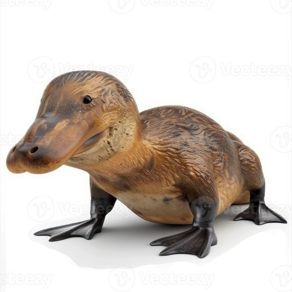 Adorable young platypus figurine. png