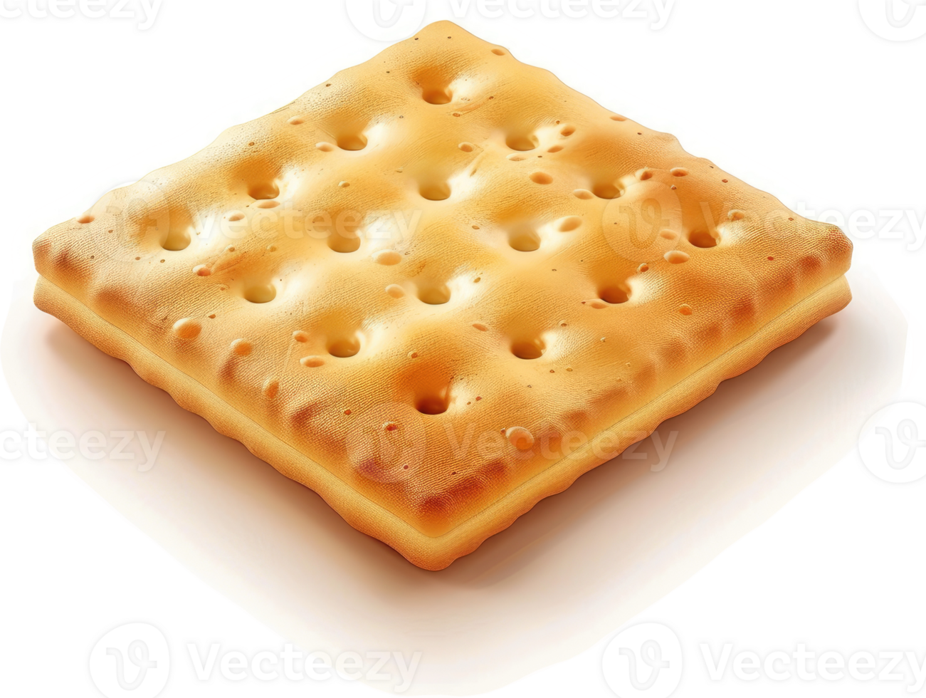 Close-up view of a crispy, golden-brown cracker. png