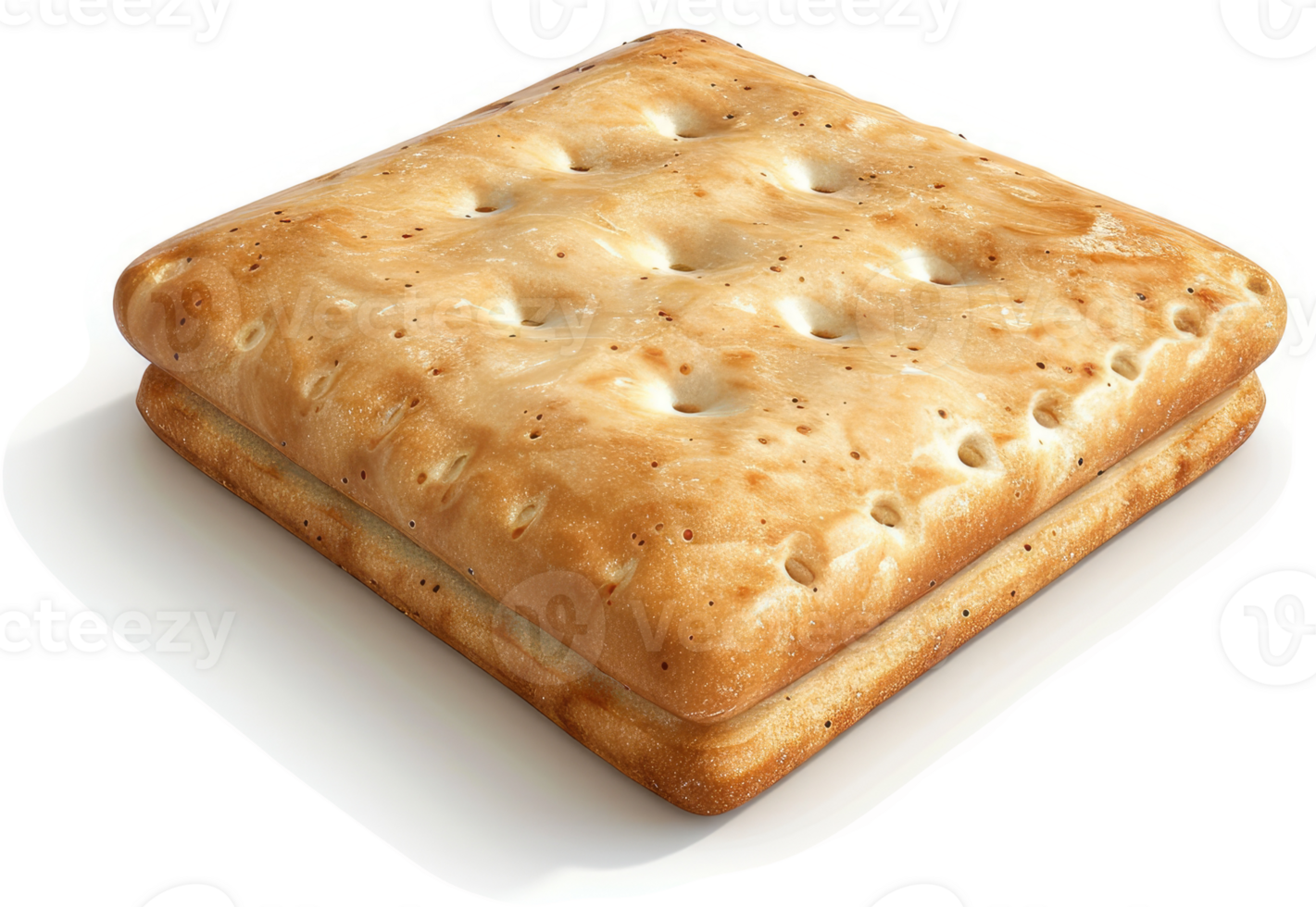 Square sandwich cracker with a filling. png