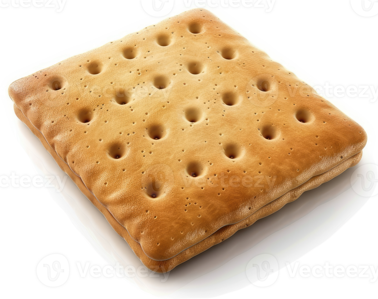 Square, honey-flavored biscuit, golden brown. png