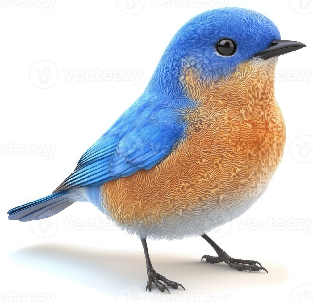 Vibrant bluebird, a charming image of a small avian creature. png