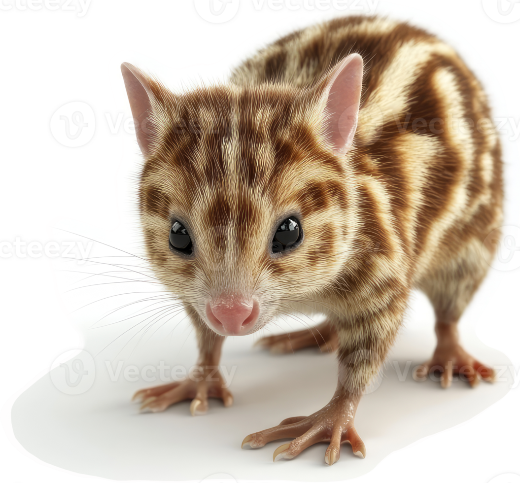 Cute marsupial with distinctive brown and tan markings. png
