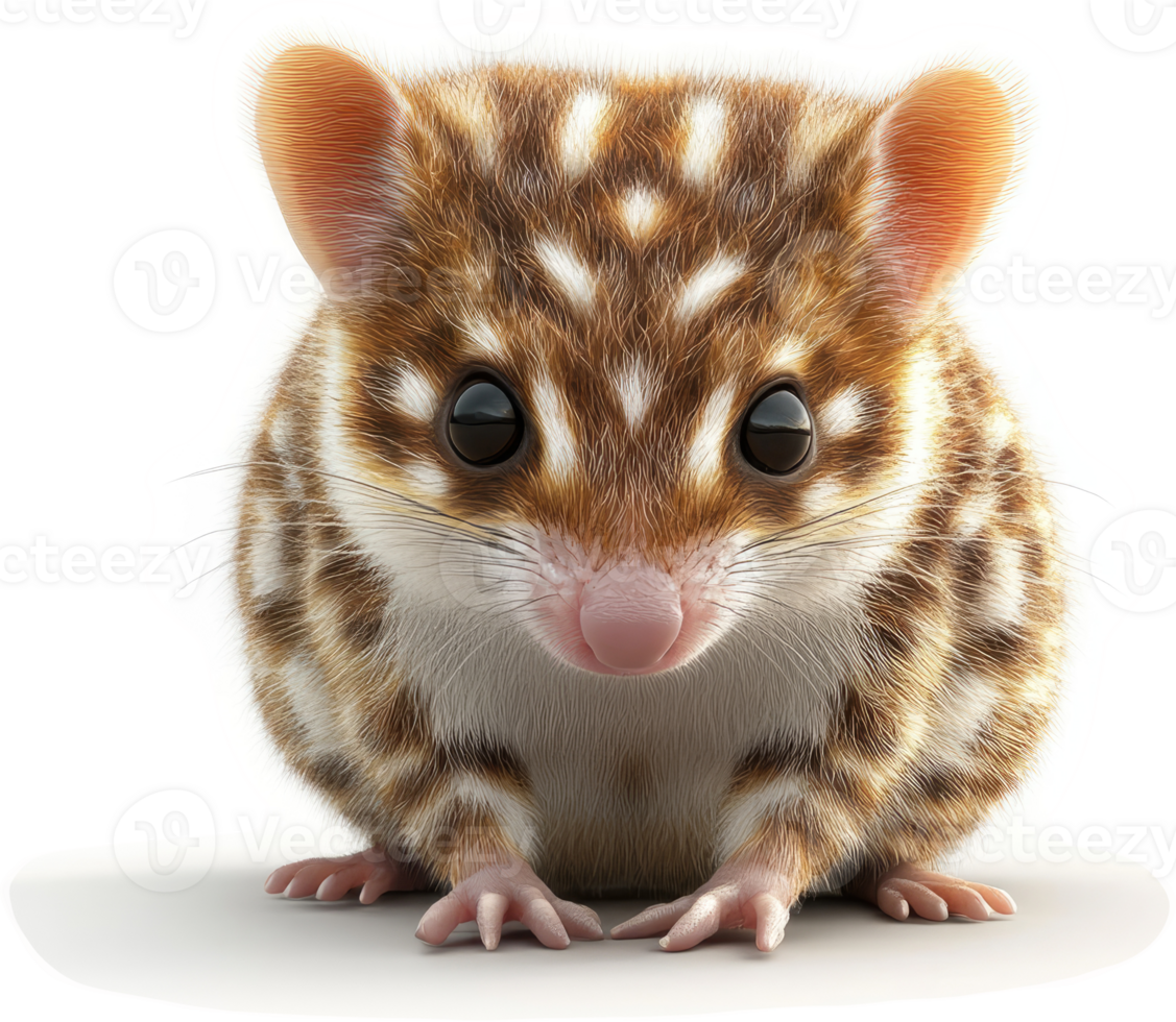 Adorable spotted marsupial, close-up view. png