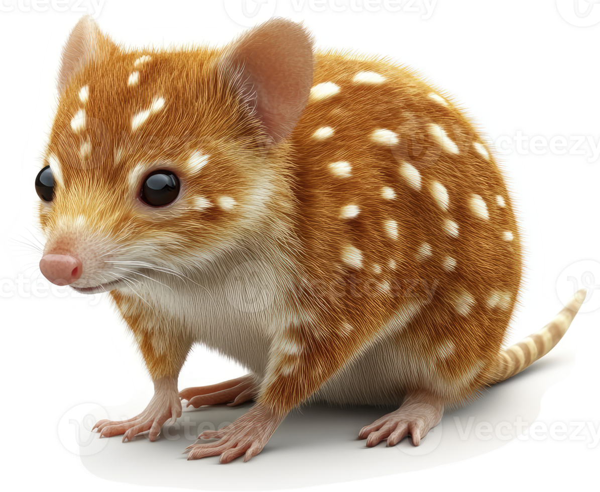 A charming, spotted marsupial, full of life. png