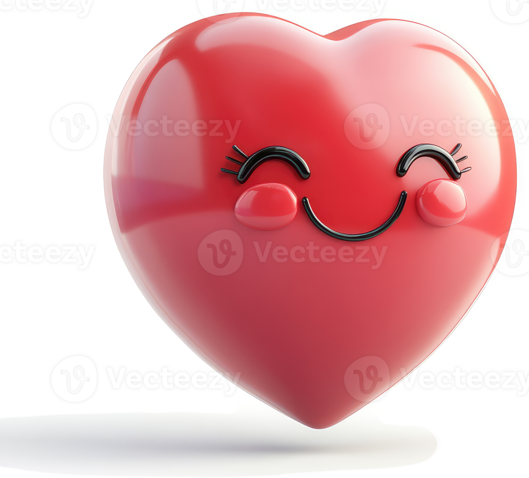Smiling heart graphic design, love and happiness. png