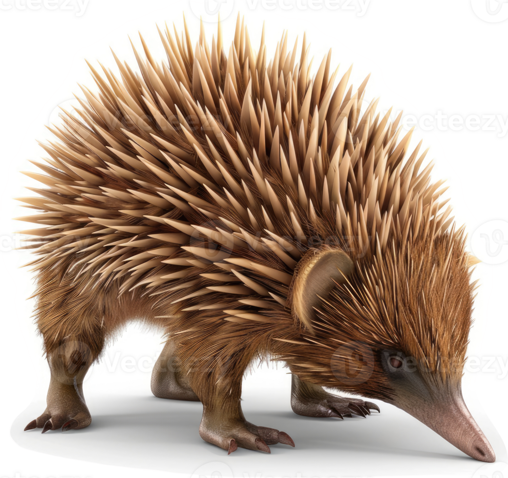 Spiky, brownish-tan echidna, a unique Australian mammal. png