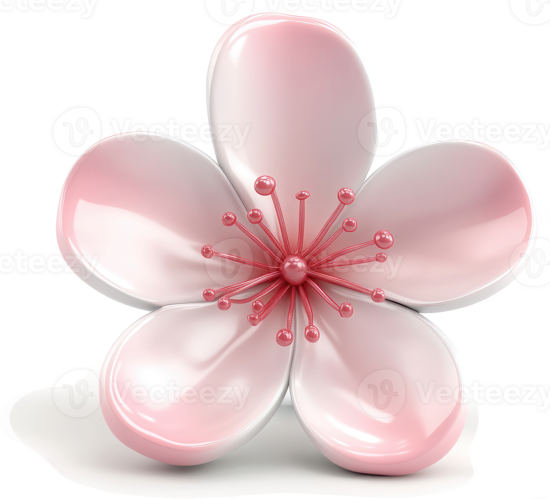 Delicate pink blossom with subtle gradient tones. png