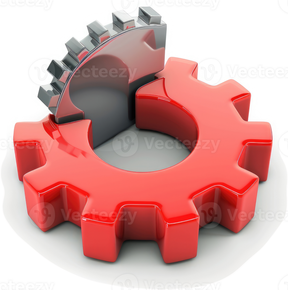 Interlocking gears symbolize teamwork and synergy. png