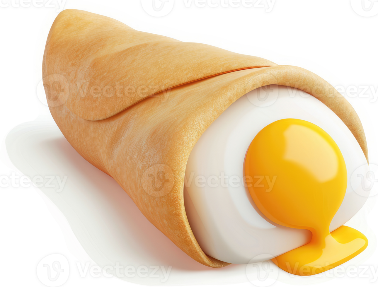 Creamy egg yolk nestled within a golden pastry. png
