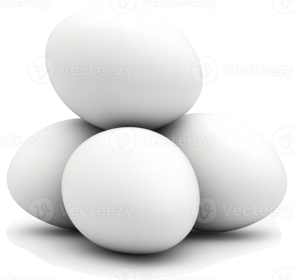 Stacked white eggs, a simple food illustration. png