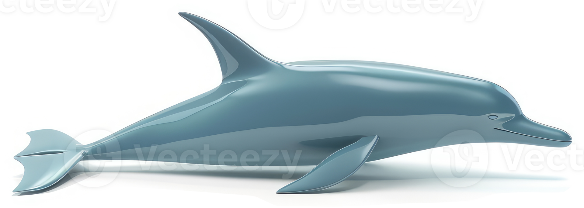 Side view of a stylized, gray dolphin. png