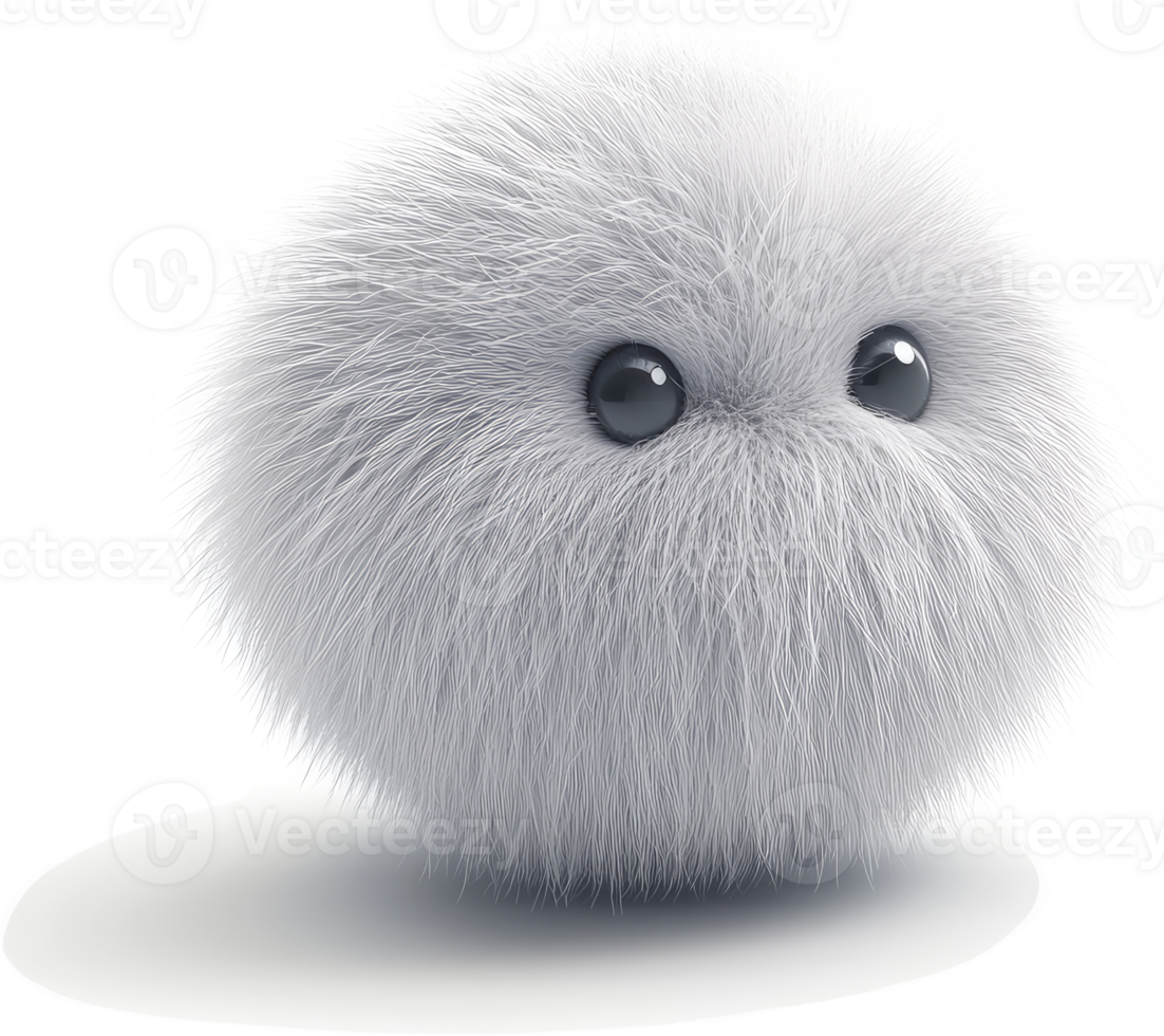 Fluffy, spherical creature with large eyes. png