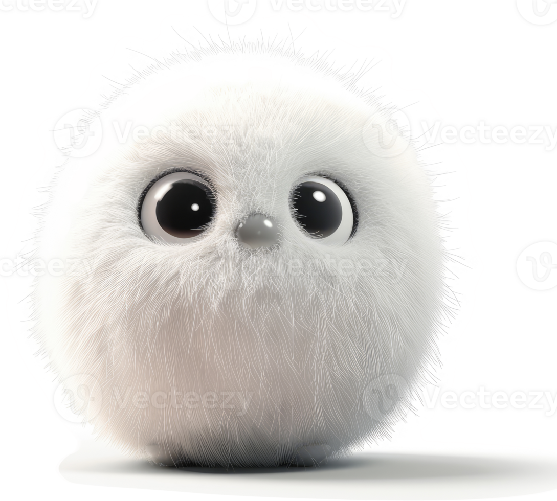 Fluffy, round creature with large eyes. png