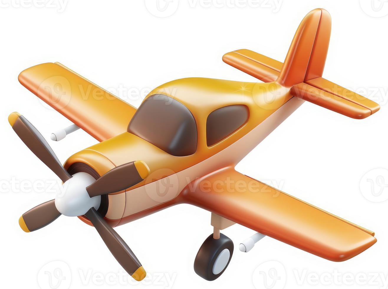 Vibrant cartoon airplane design with simple lines. png