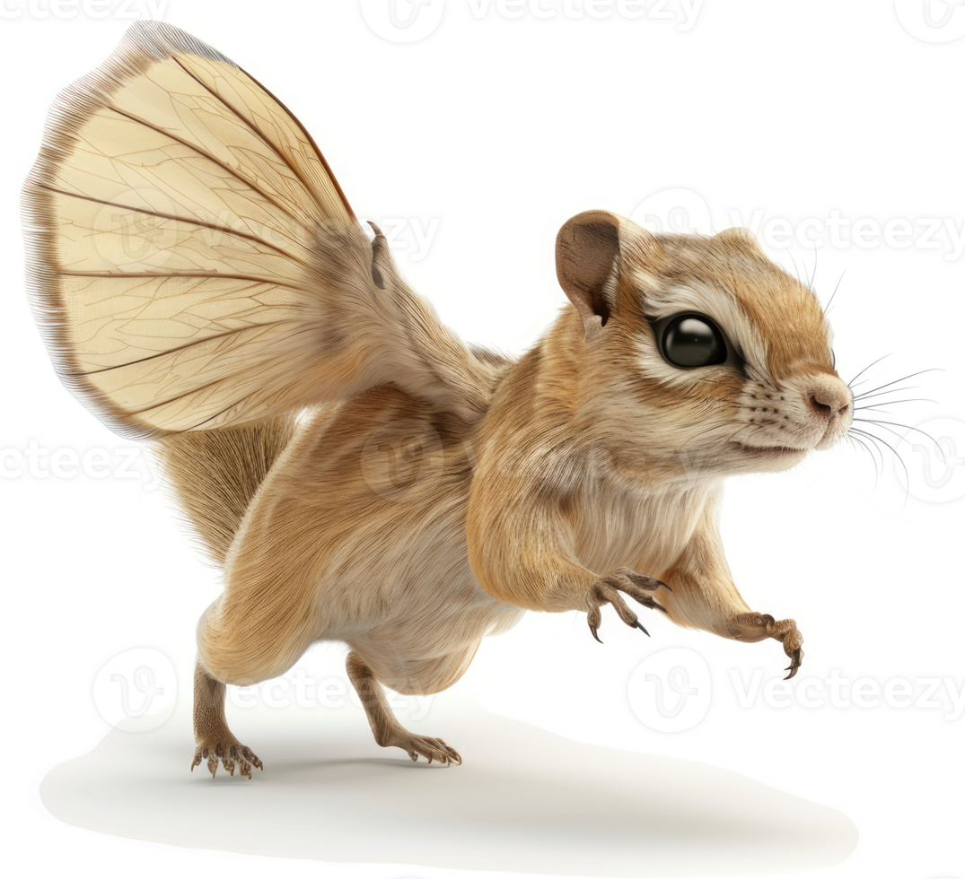 Imaginative rendering of a winged chipmunk. png