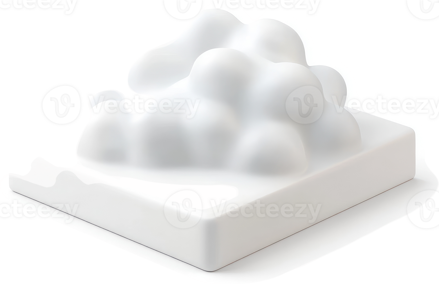 Abstract sculpted form on a square base. png