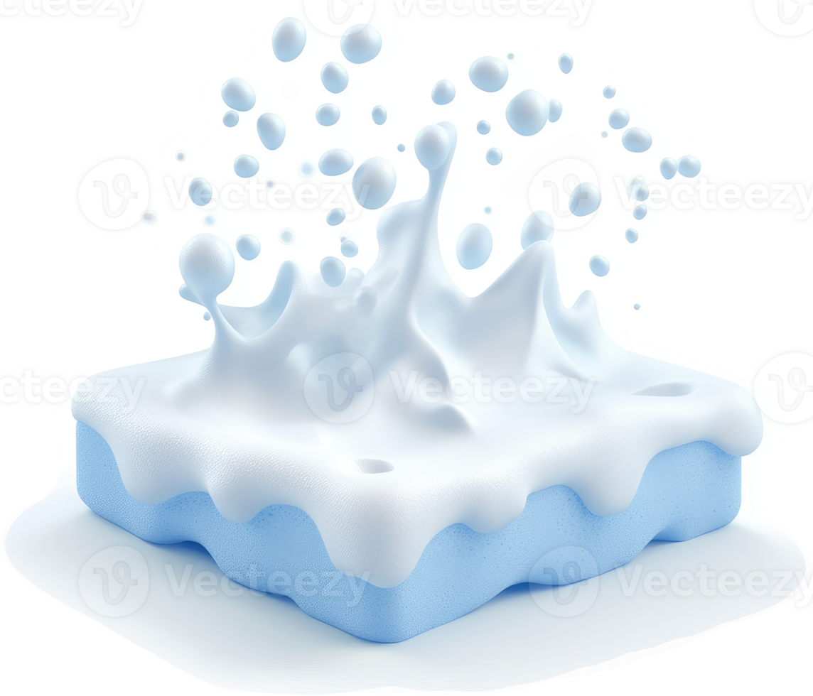 Milk splash erupting from a cool, icy surface. png