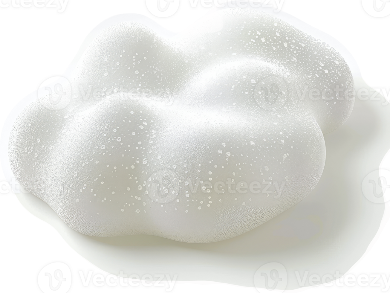 Fluffy white cleansing foam, a close-up view. png