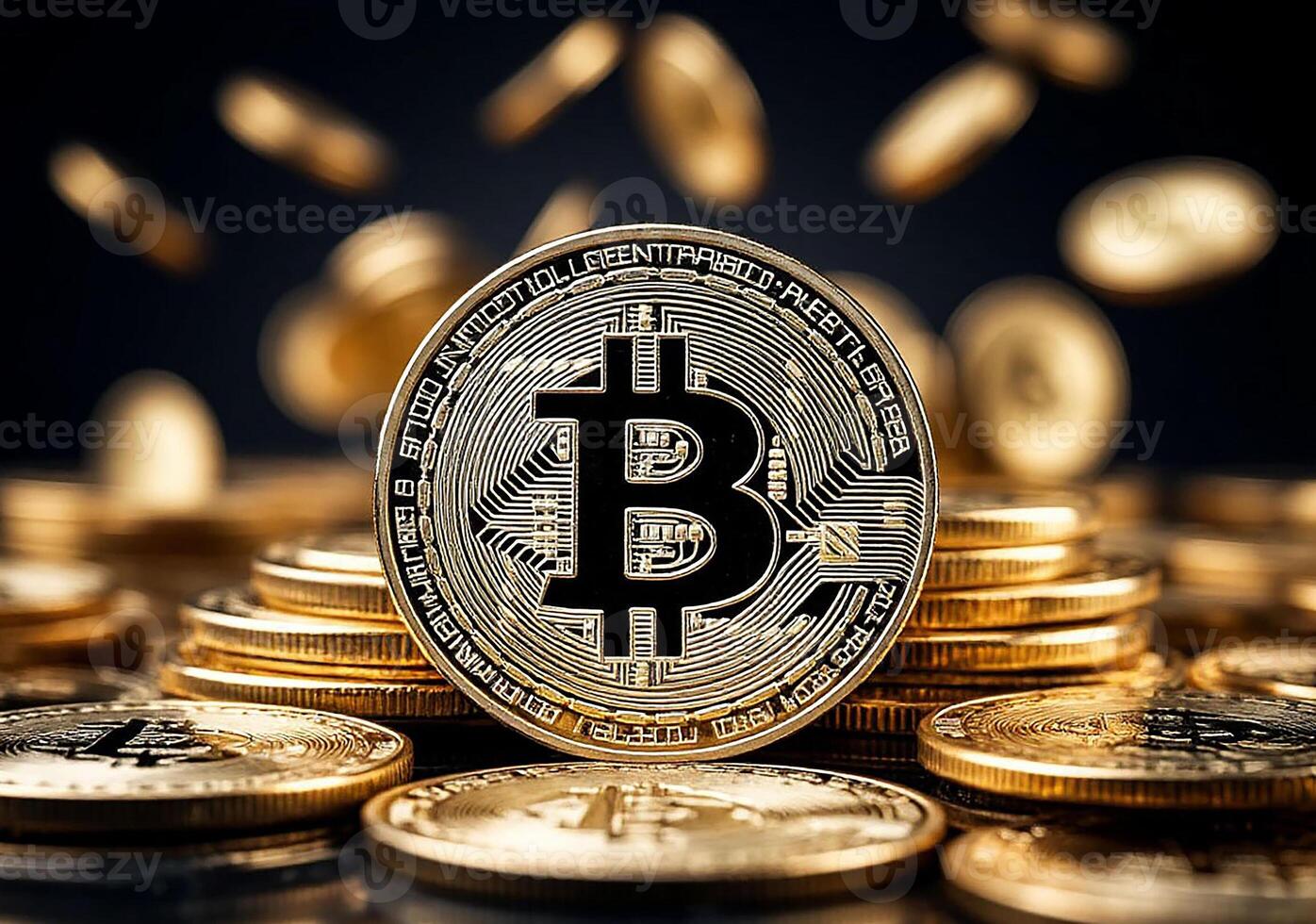 Bitcoin is a modern way of exchange and this crypto currency is a convenient means of payment in the financial photo