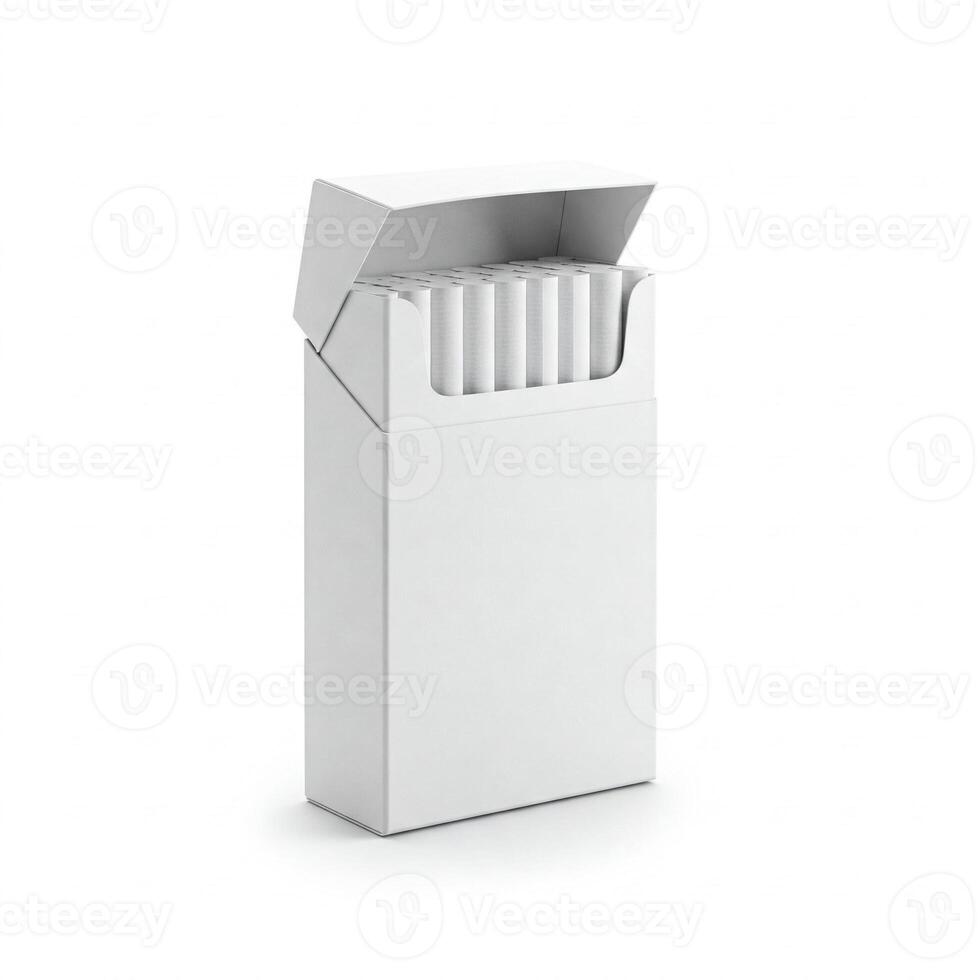 A mock cigarette box isolated on white photo