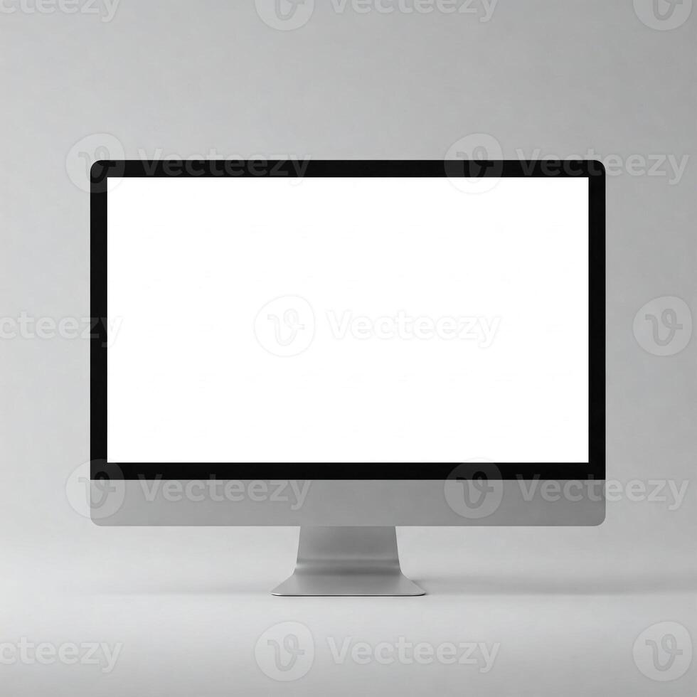 A mock computer monitor isolated on white photo