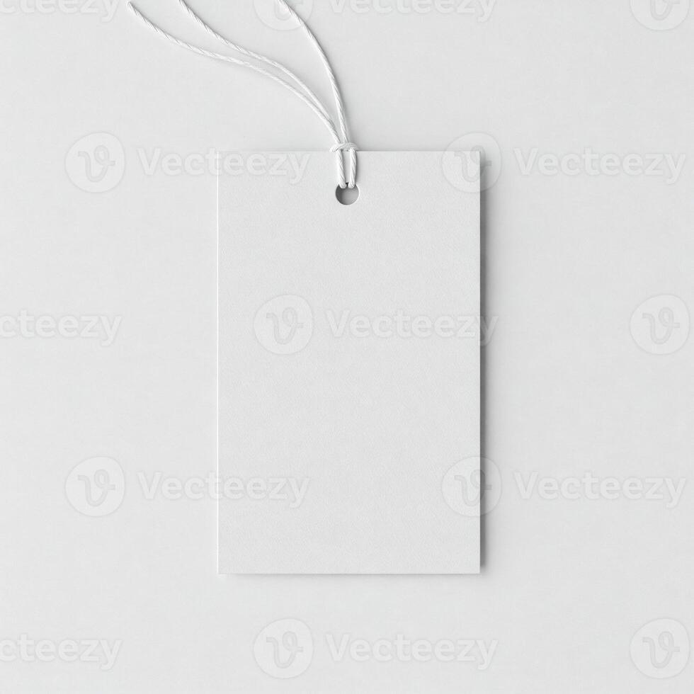 A mock clothes tag isolated on a white background photo