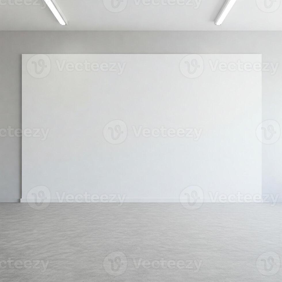 A large white space for advertisement in an empty white room photo