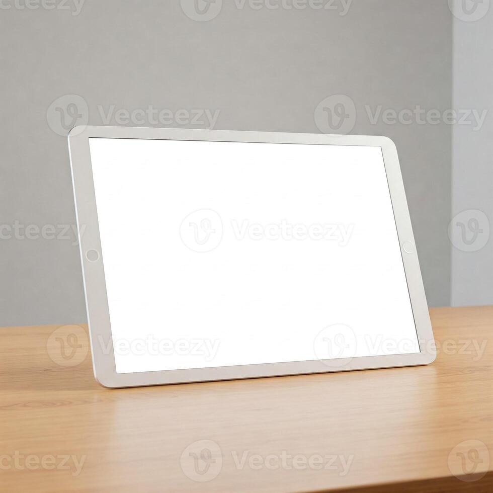A mock computer tablet isolated on white photo