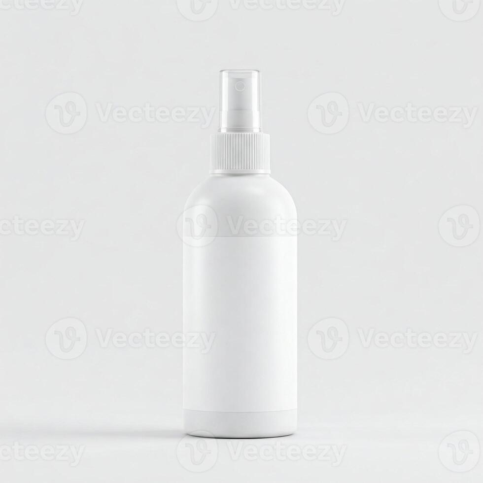 A mock spray bottle isolated on white photo
