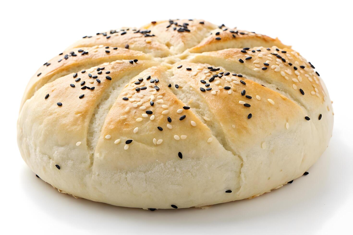 A round loaf of flatbread photo
