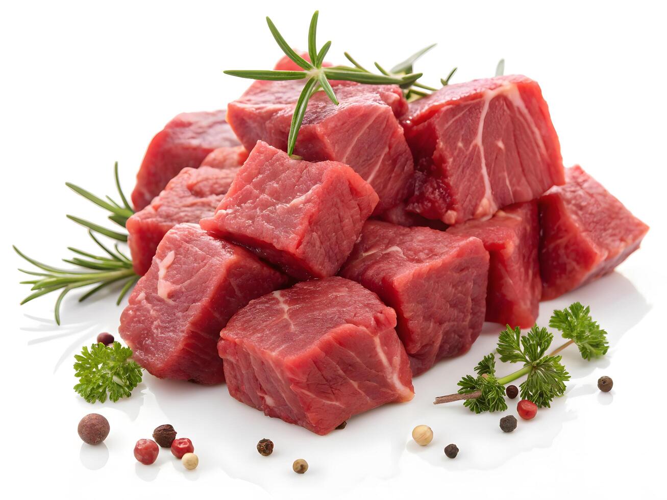 Fresh Raw Diced Lamb Fillet photo
