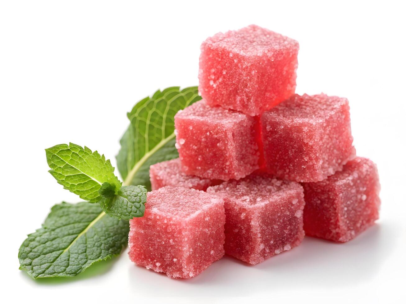 Pile of Red Sugar Cubes photo