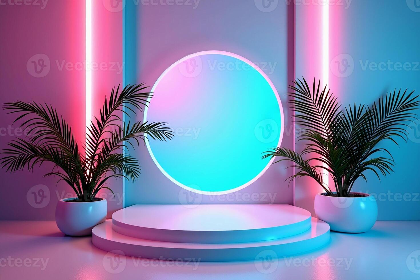 neo light studio setup circular photo